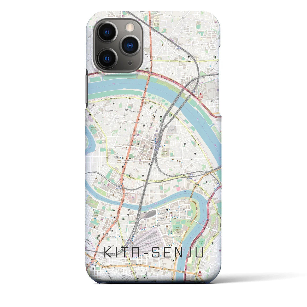 【北千住(東京都)】地図柄iPhoneケース(バックカバータイプ)