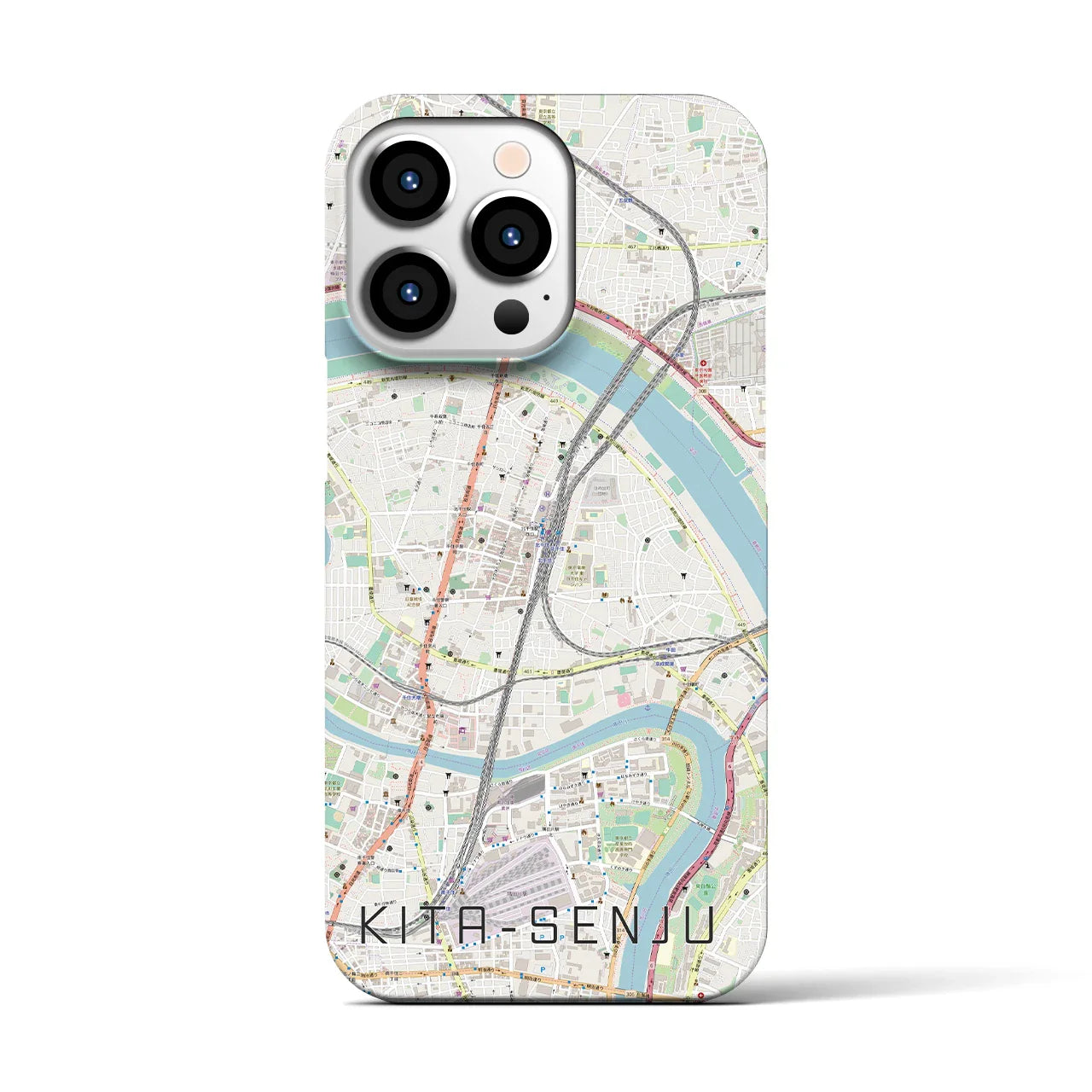 【北千住(東京都)】地図柄iPhoneケース(バックカバータイプ)