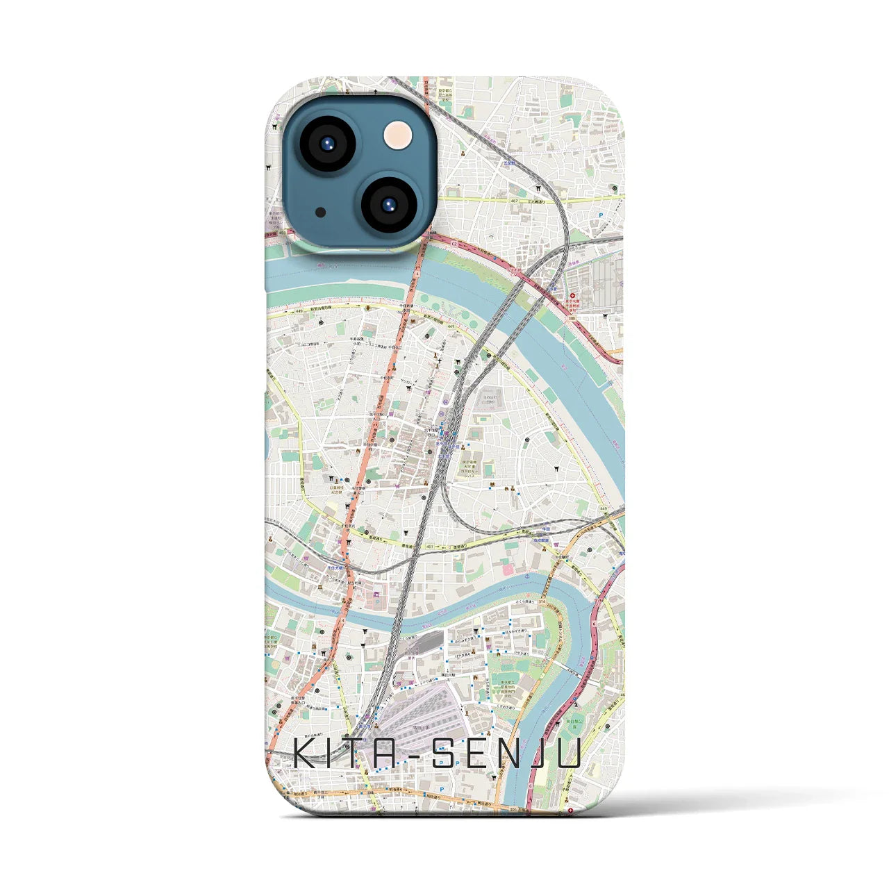 【北千住(東京都)】地図柄iPhoneケース(バックカバータイプ)