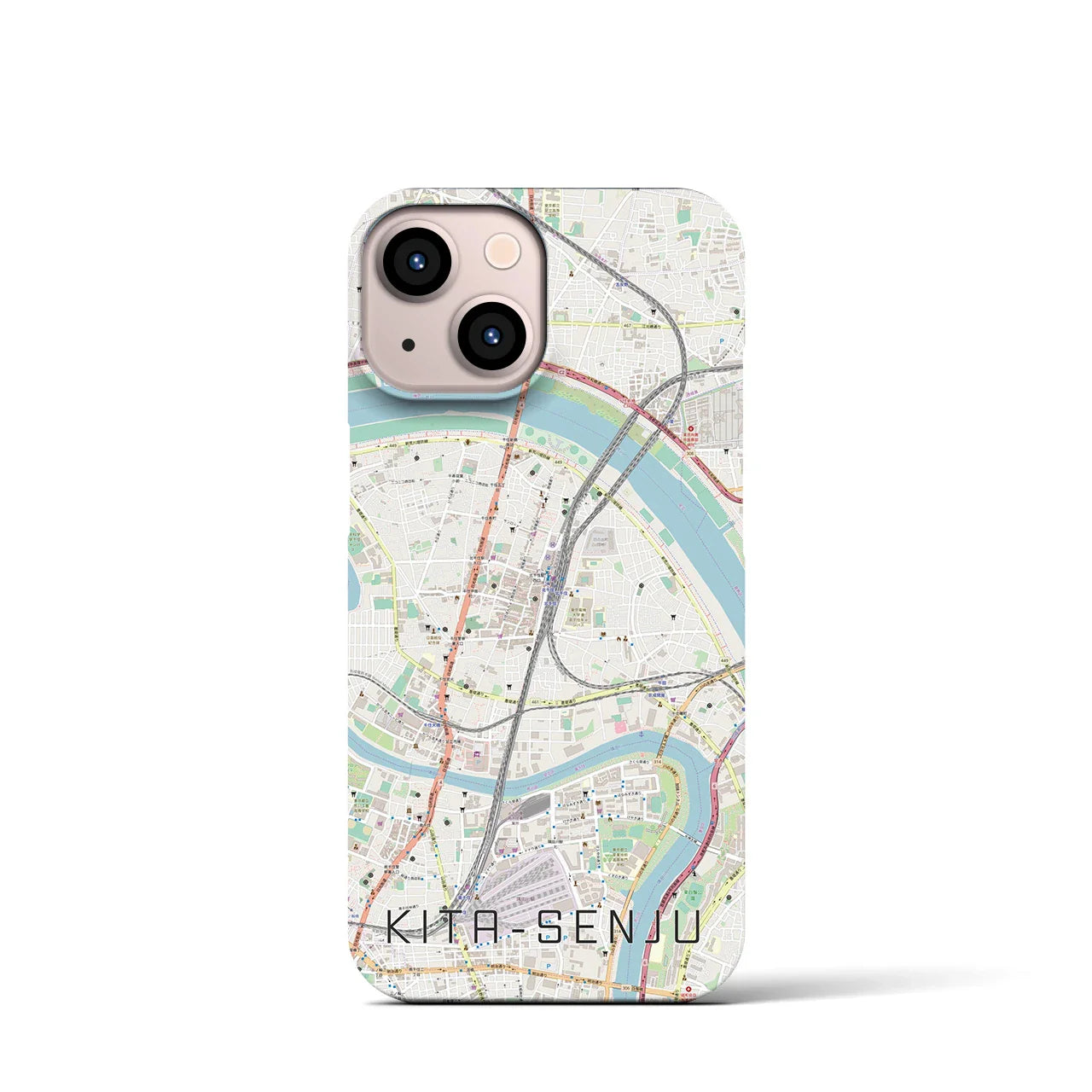 【北千住(東京都)】地図柄iPhoneケース(バックカバータイプ)