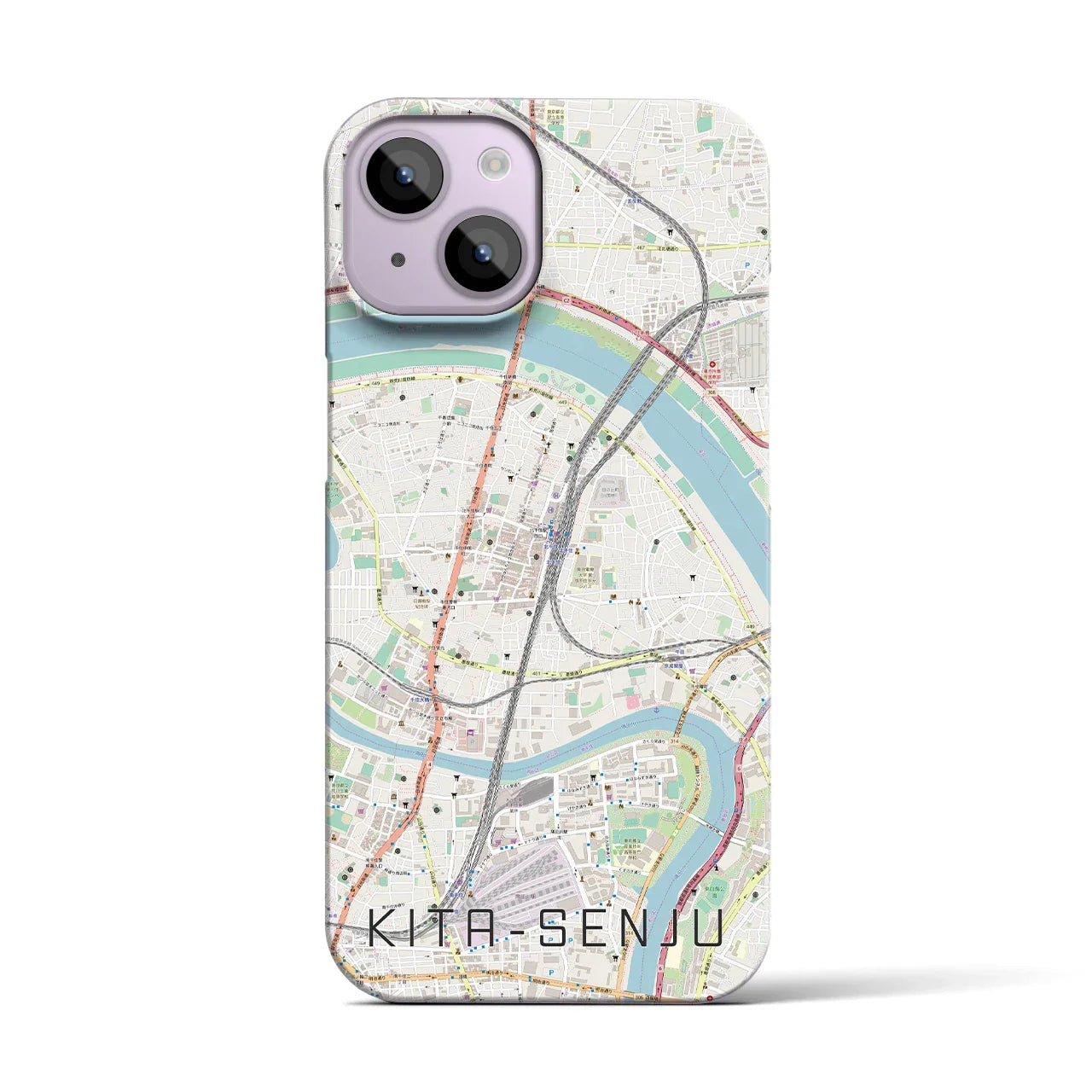 【北千住(東京都)】地図柄iPhoneケース(バックカバータイプ)