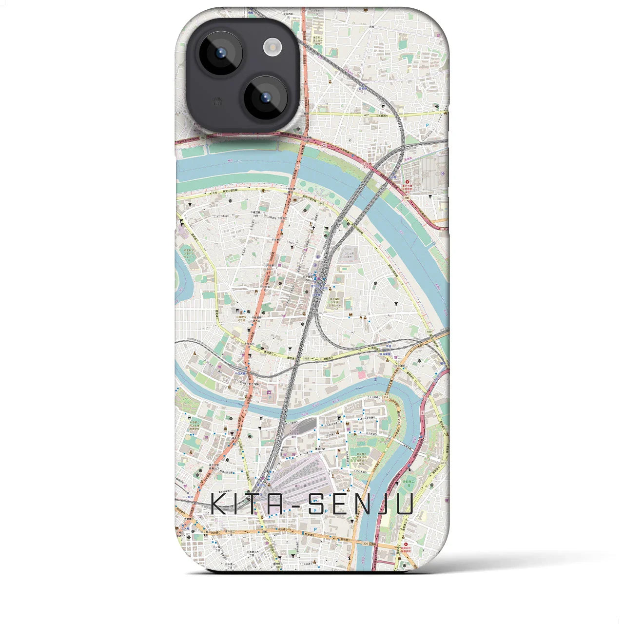 【北千住(東京都)】地図柄iPhoneケース(バックカバータイプ)