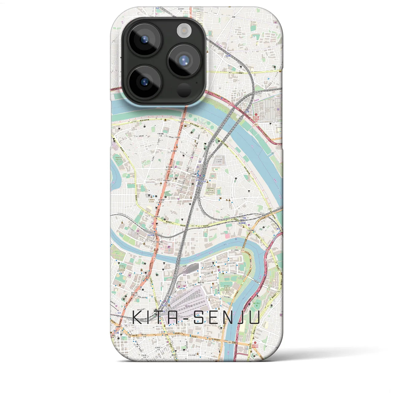 【北千住(東京都)】地図柄iPhoneケース(バックカバータイプ)
