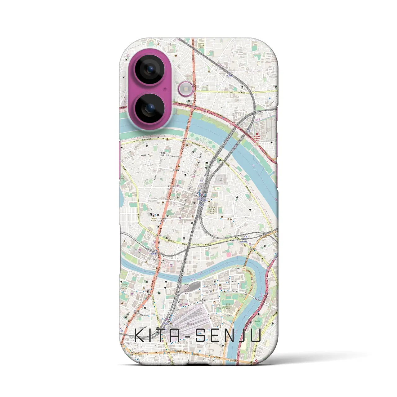 【北千住(東京都)】地図柄iPhoneケース(バックカバータイプ)