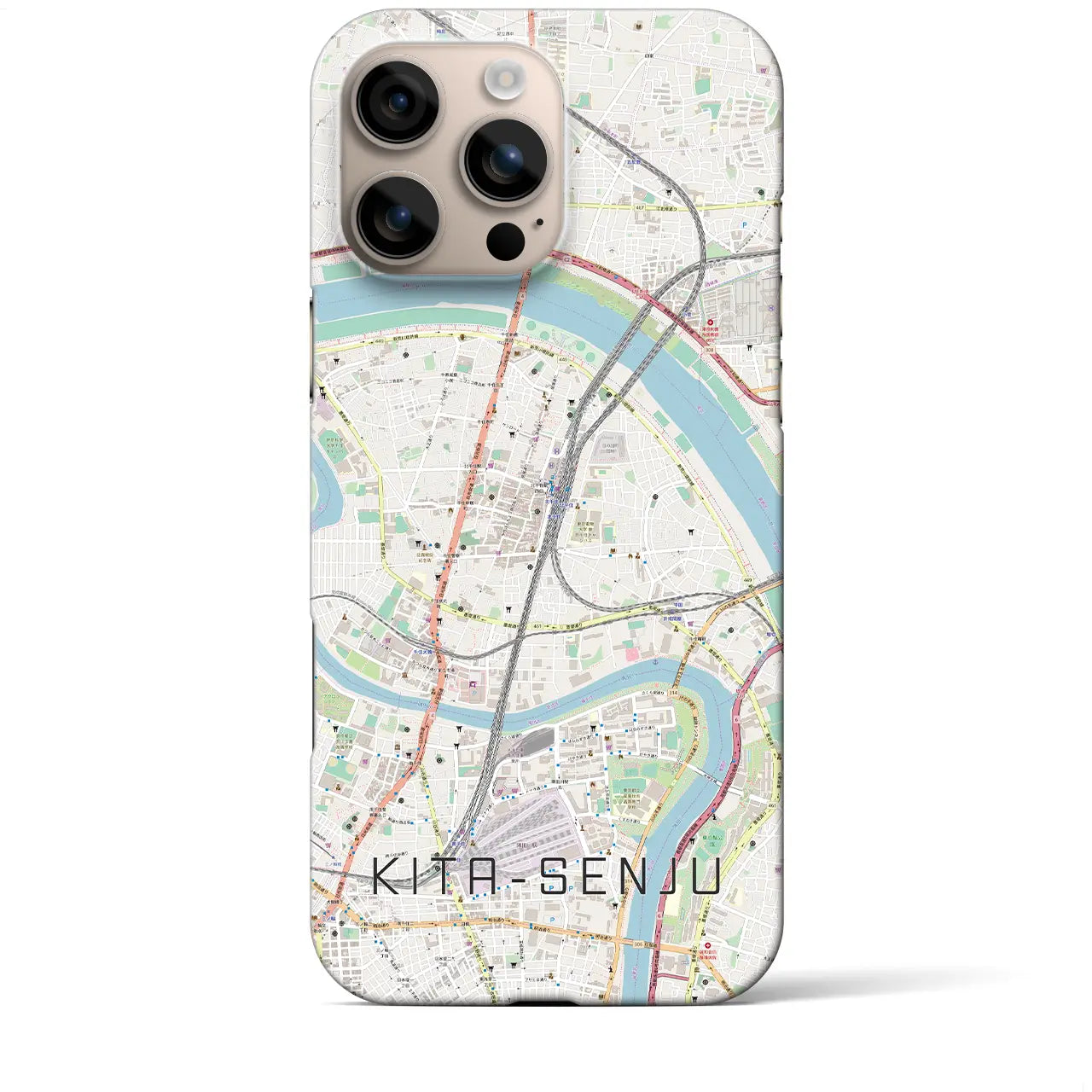 【北千住(東京都)】地図柄iPhoneケース(バックカバータイプ)