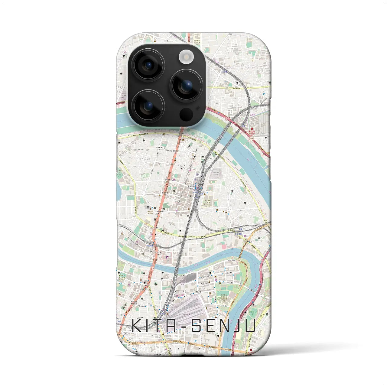 【北千住(東京都)】地図柄iPhoneケース(バックカバータイプ)