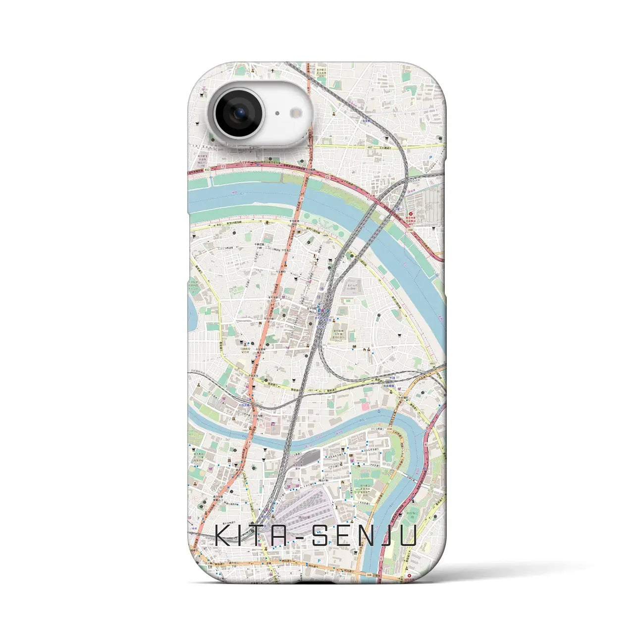 【北千住(東京都)】地図柄iPhoneケース(バックカバータイプ)