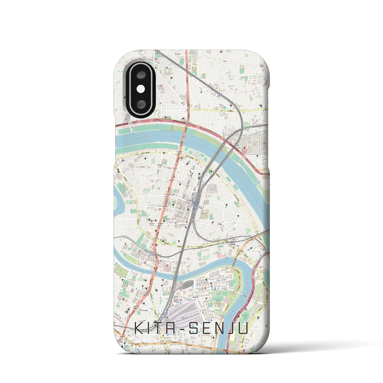 【北千住(東京都)】地図柄iPhoneケース(バックカバータイプ)