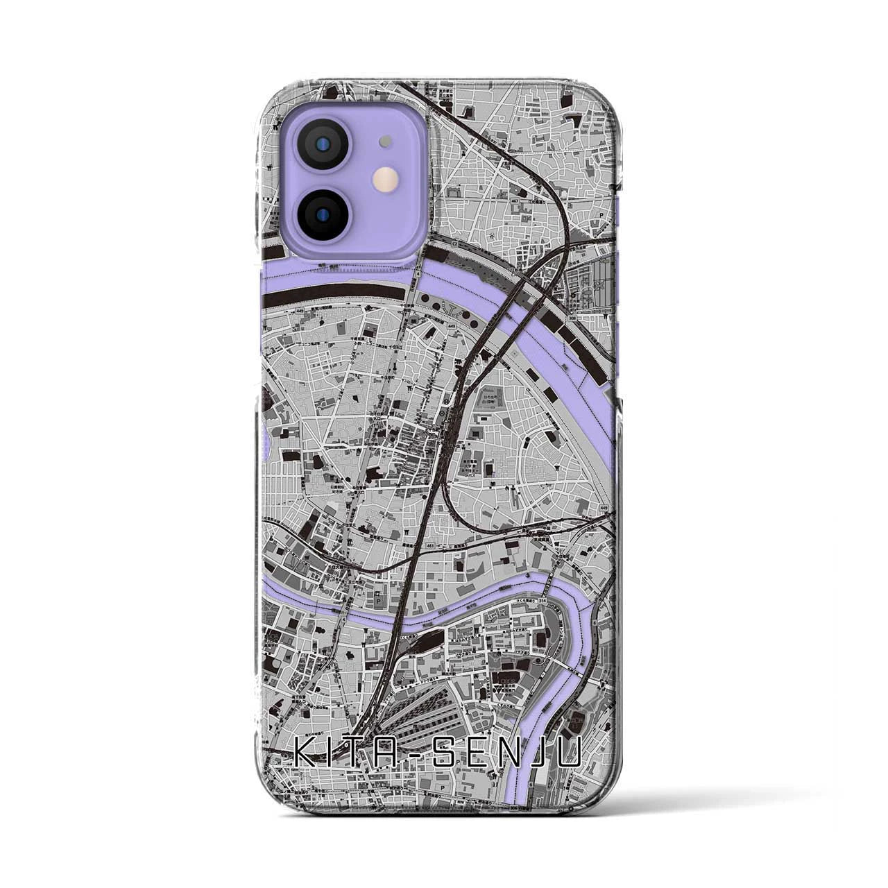 【北千住(東京都)】地図柄iPhoneケース(クリアタイプ)