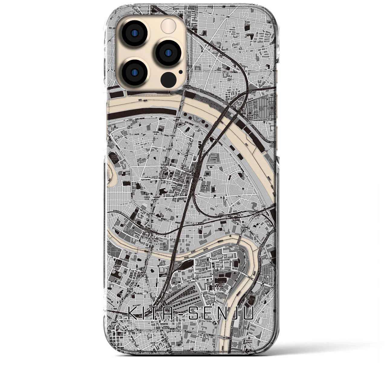 【北千住(東京都)】地図柄iPhoneケース(クリアタイプ)