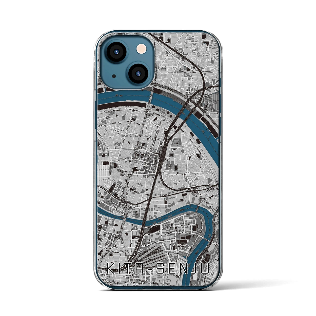 【北千住(東京都)】地図柄iPhoneケース(クリアタイプ)