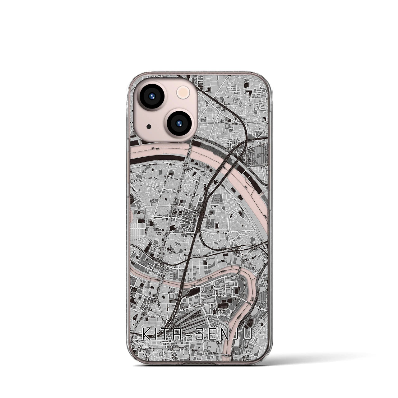 【北千住(東京都)】地図柄iPhoneケース(クリアタイプ)