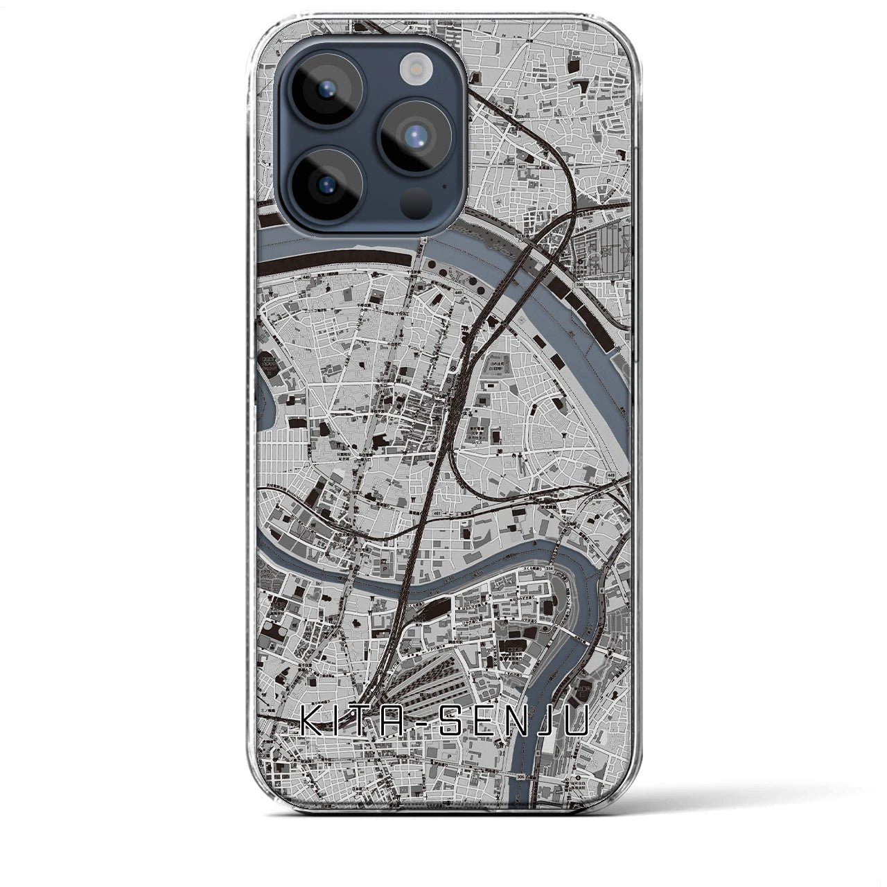 【北千住(東京都)】地図柄iPhoneケース(クリアタイプ)