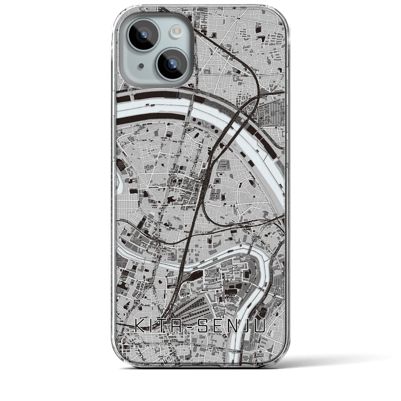 【北千住(東京都)】地図柄iPhoneケース(クリアタイプ)
