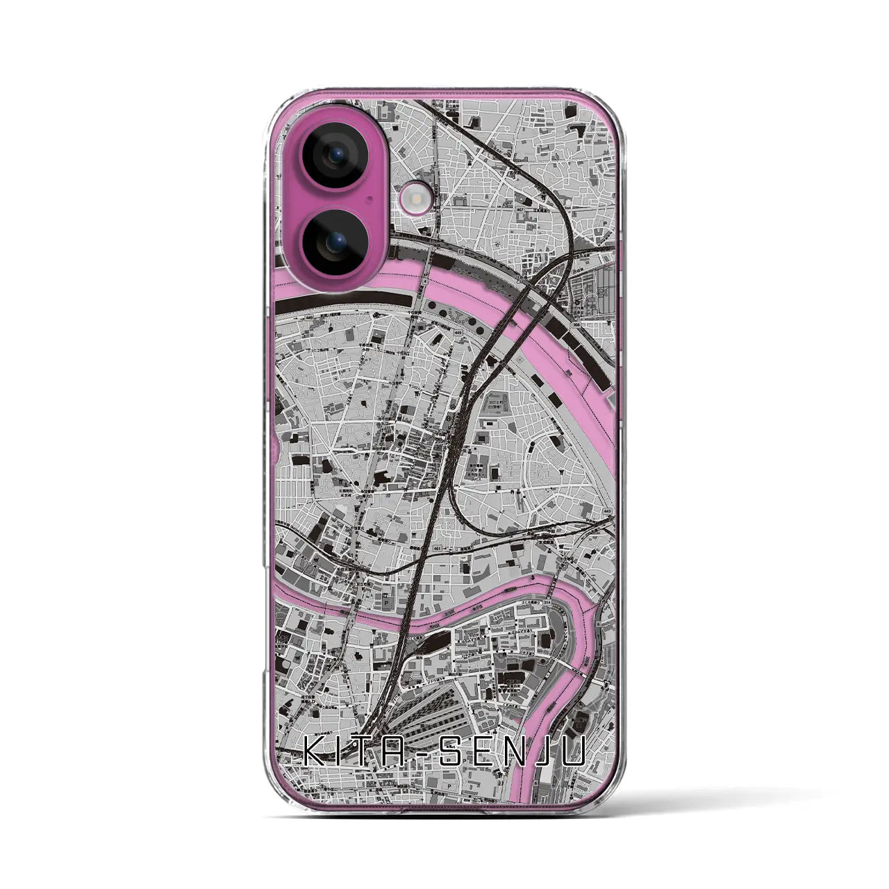 【北千住(東京都)】地図柄iPhoneケース(クリアタイプ)