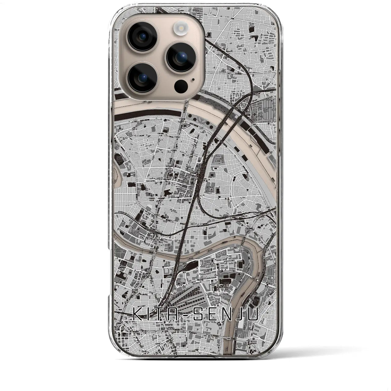 【北千住(東京都)】地図柄iPhoneケース(クリアタイプ)