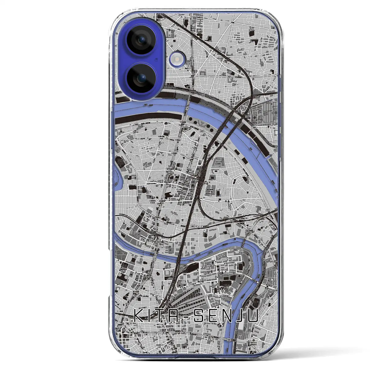 【北千住(東京都)】地図柄iPhoneケース(クリアタイプ)