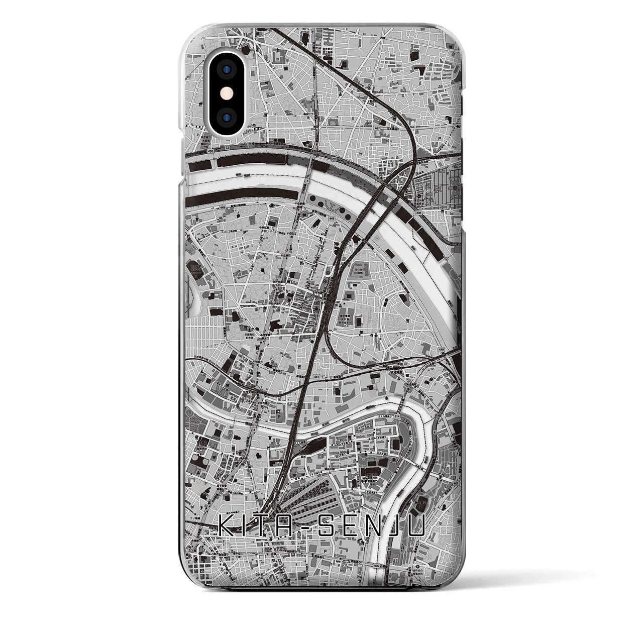 【北千住(東京都)】地図柄iPhoneケース(クリアタイプ)