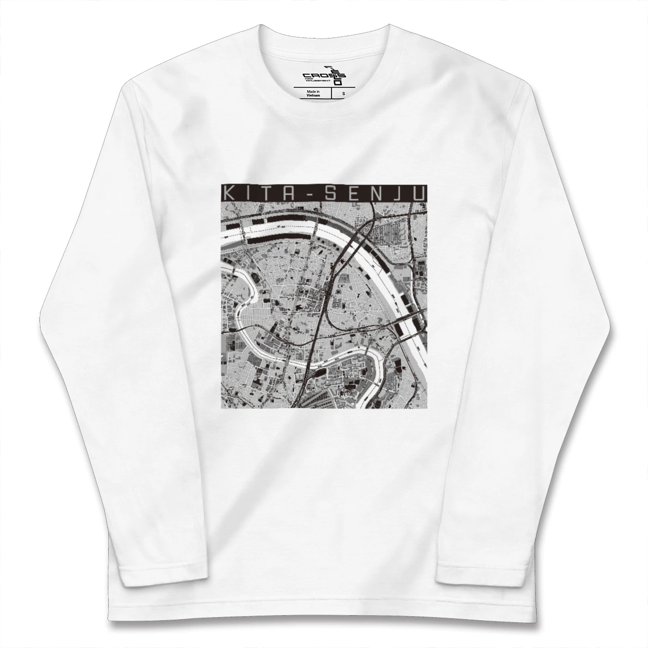 【北千住(東京都)】地図柄ロングスリーブTシャツ