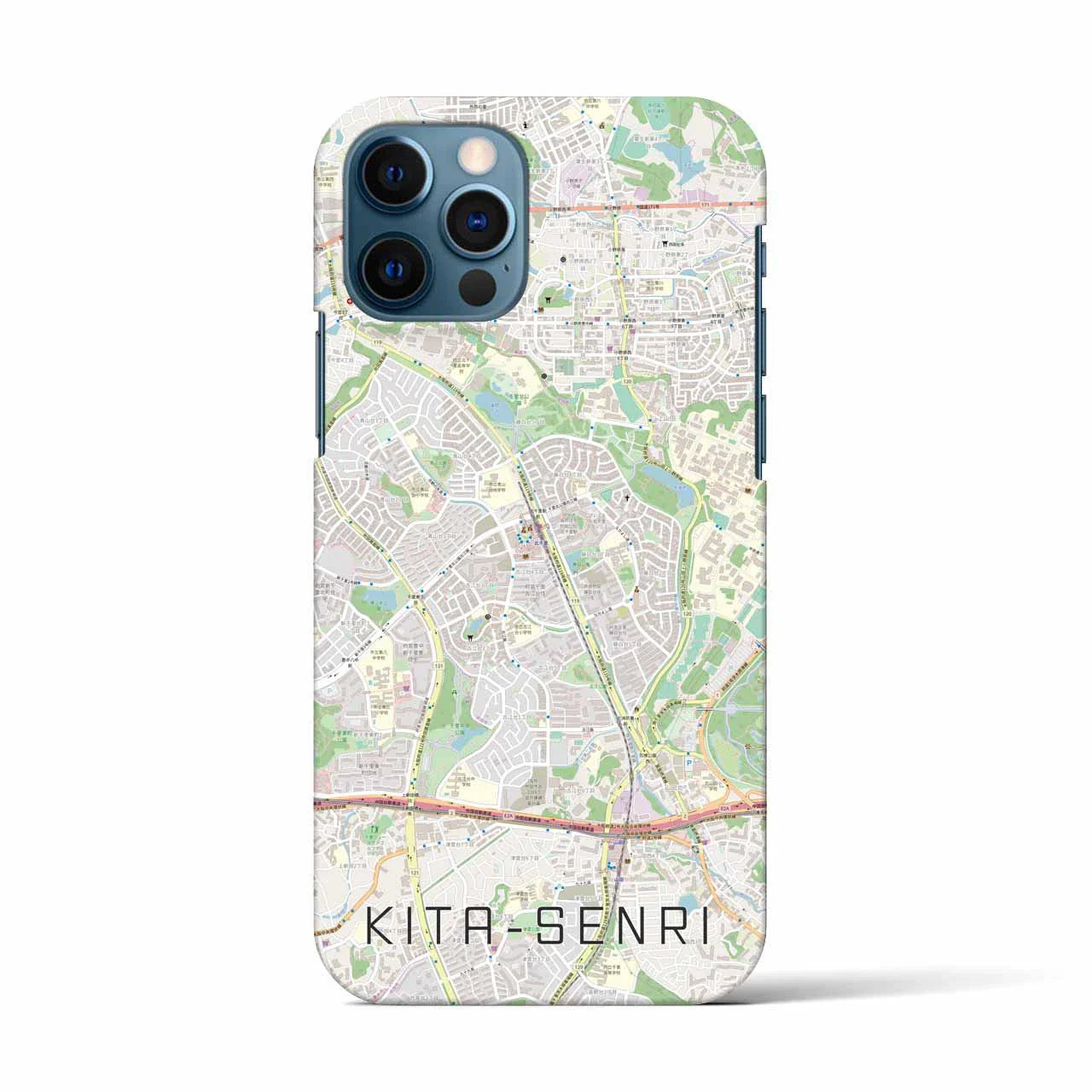 【北千里(大阪府)】地図柄iPhoneケース(バックカバータイプ)