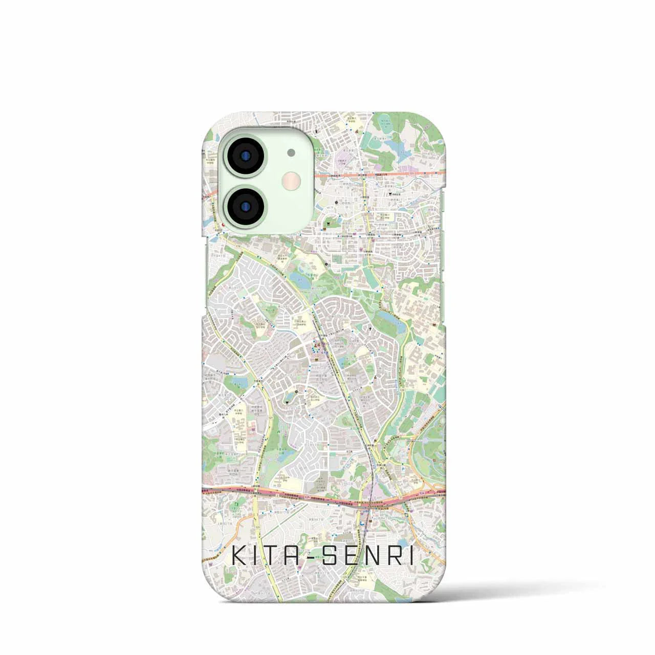 【北千里(大阪府)】地図柄iPhoneケース(バックカバータイプ)