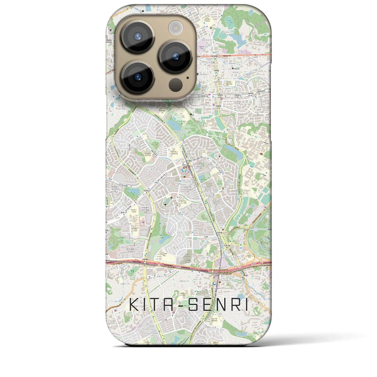 【北千里(大阪府)】地図柄iPhoneケース(バックカバータイプ)