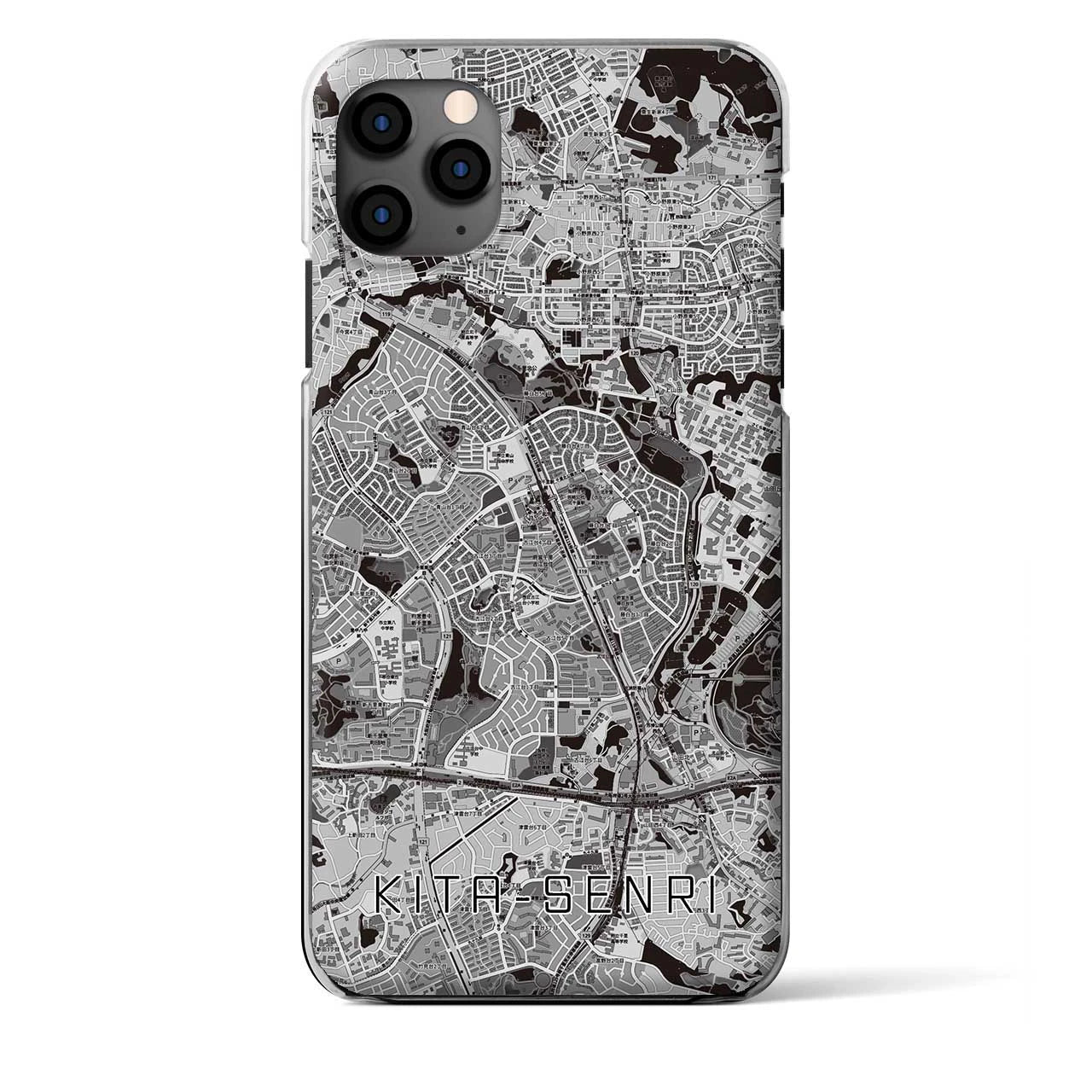 【北千里(大阪府)】地図柄iPhoneケース(クリアタイプ)