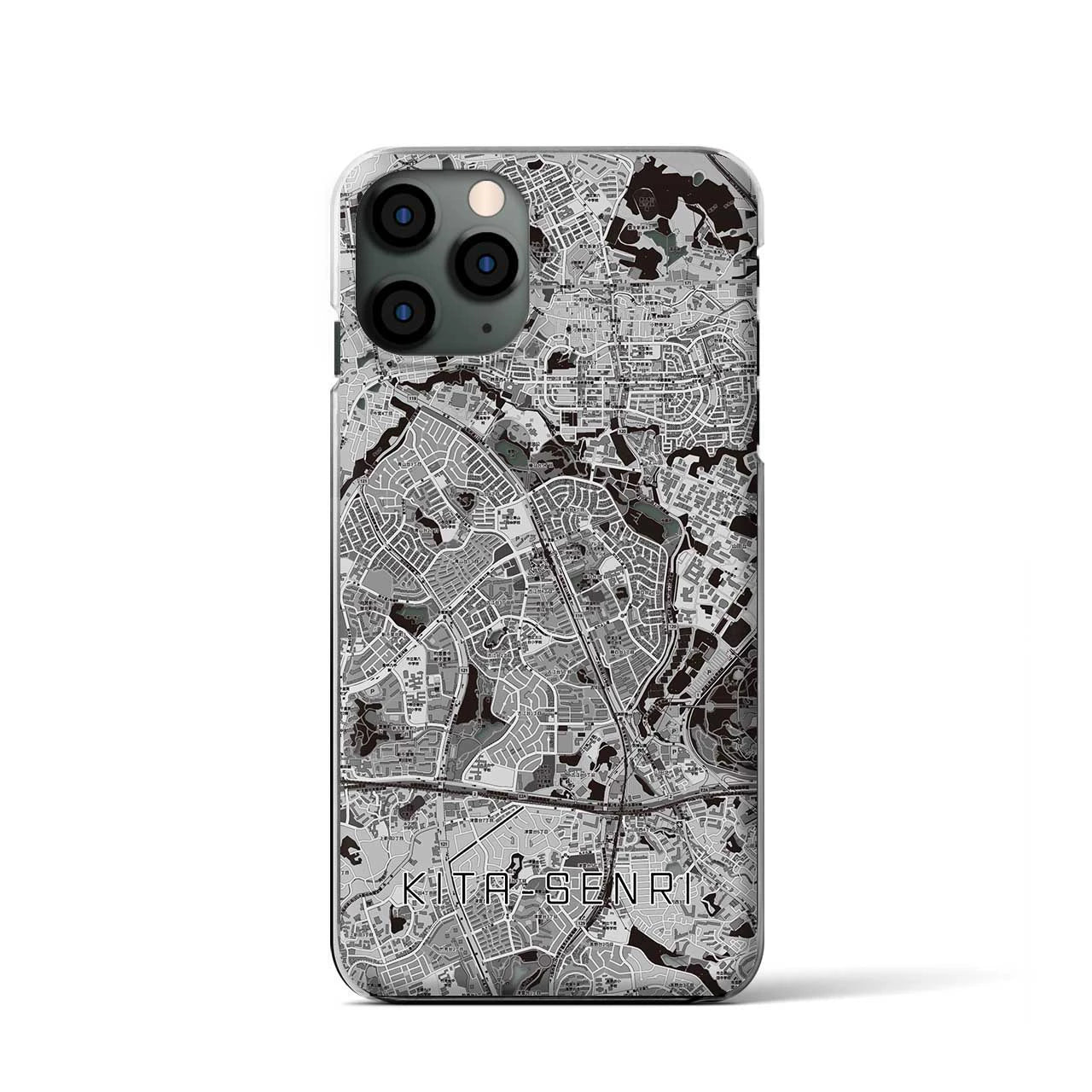 【北千里(大阪府)】地図柄iPhoneケース(クリアタイプ)