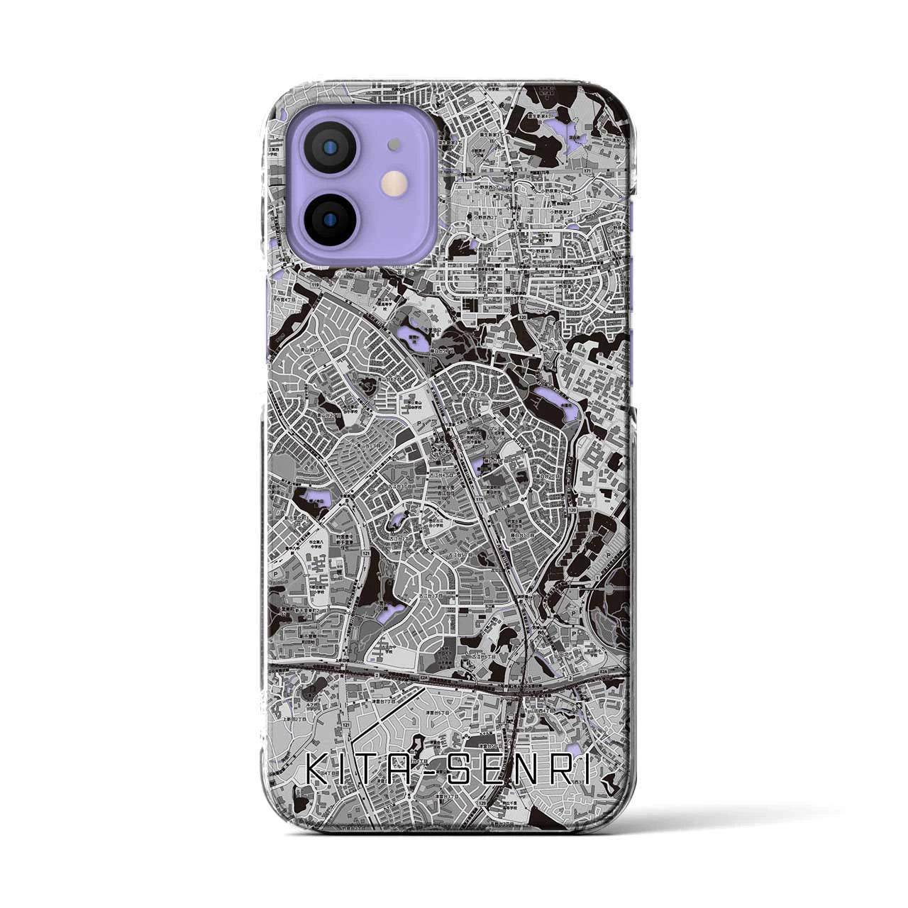 【北千里(大阪府)】地図柄iPhoneケース(クリアタイプ)