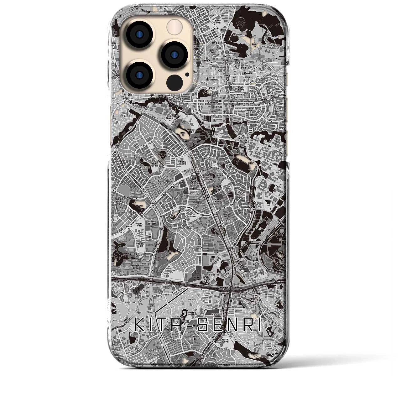 【北千里(大阪府)】地図柄iPhoneケース(クリアタイプ)