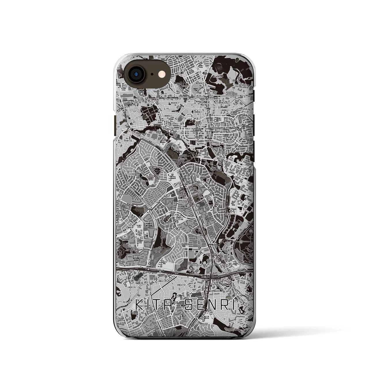 【北千里(大阪府)】地図柄iPhoneケース(クリアタイプ)