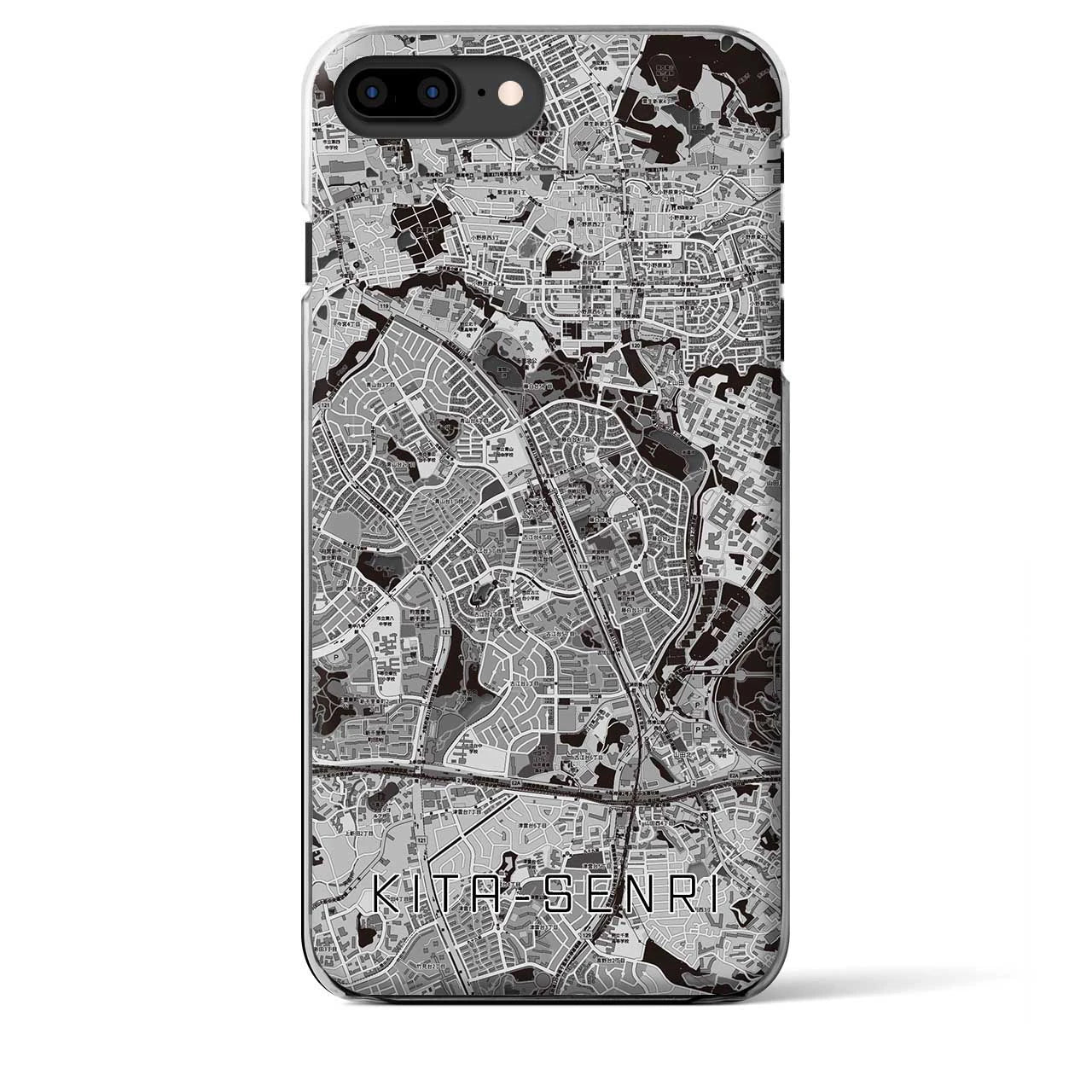 【北千里(大阪府)】地図柄iPhoneケース(クリアタイプ)