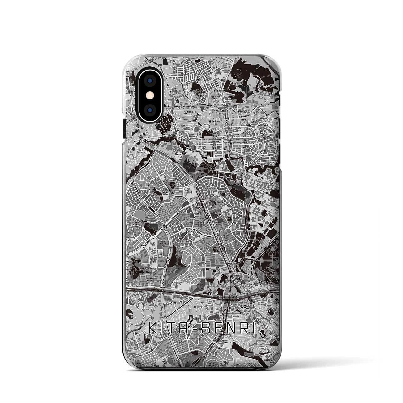 【北千里(大阪府)】地図柄iPhoneケース(クリアタイプ)