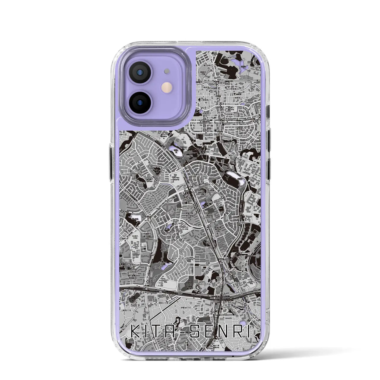 【北千里(大阪府)】地図柄iPhoneケース(MagSafeタイプ)