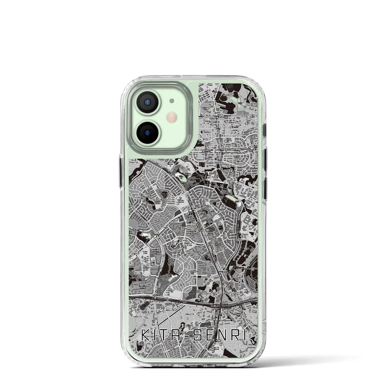 【北千里(大阪府)】地図柄iPhoneケース(MagSafeタイプ)