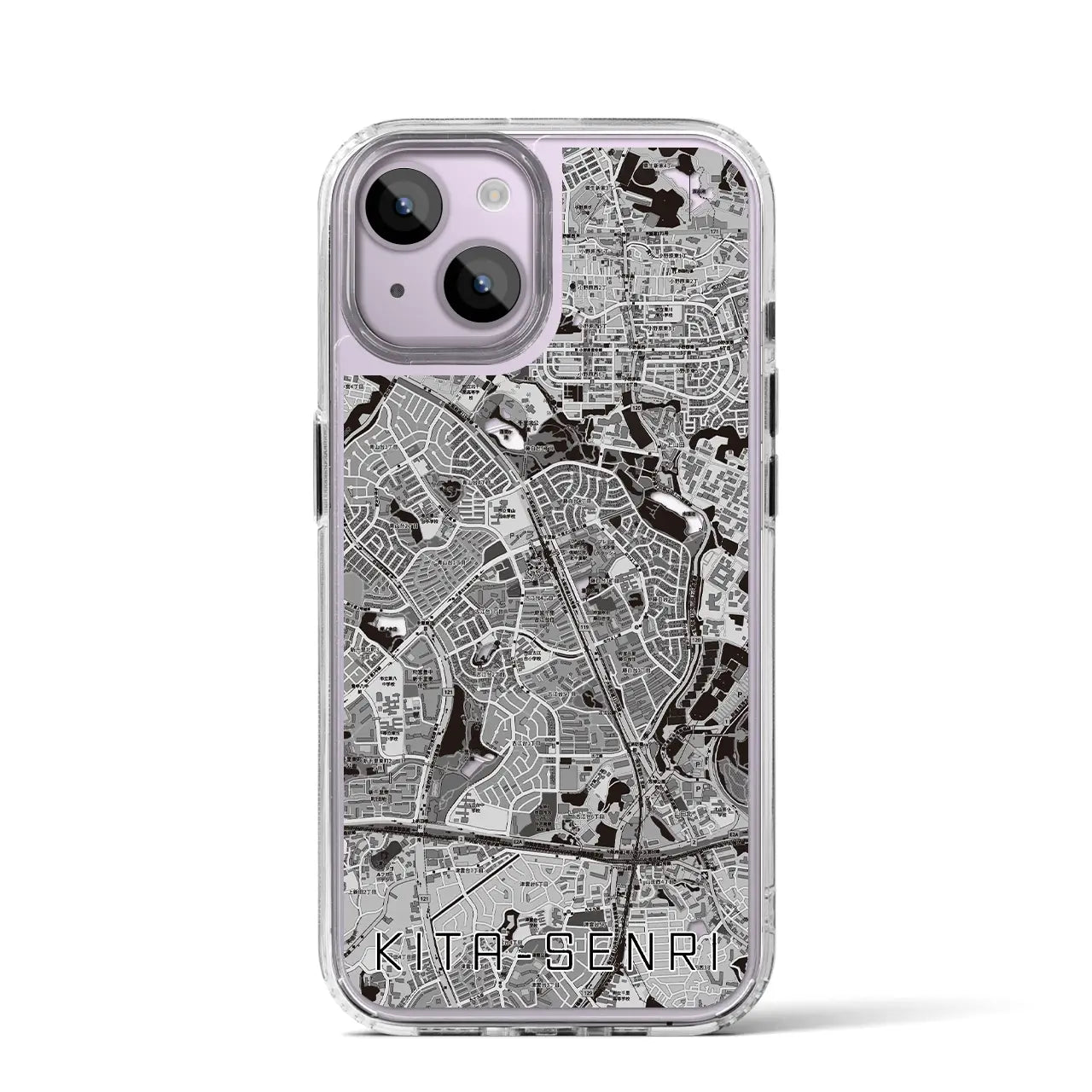 【北千里(大阪府)】地図柄iPhoneケース(MagSafeタイプ)