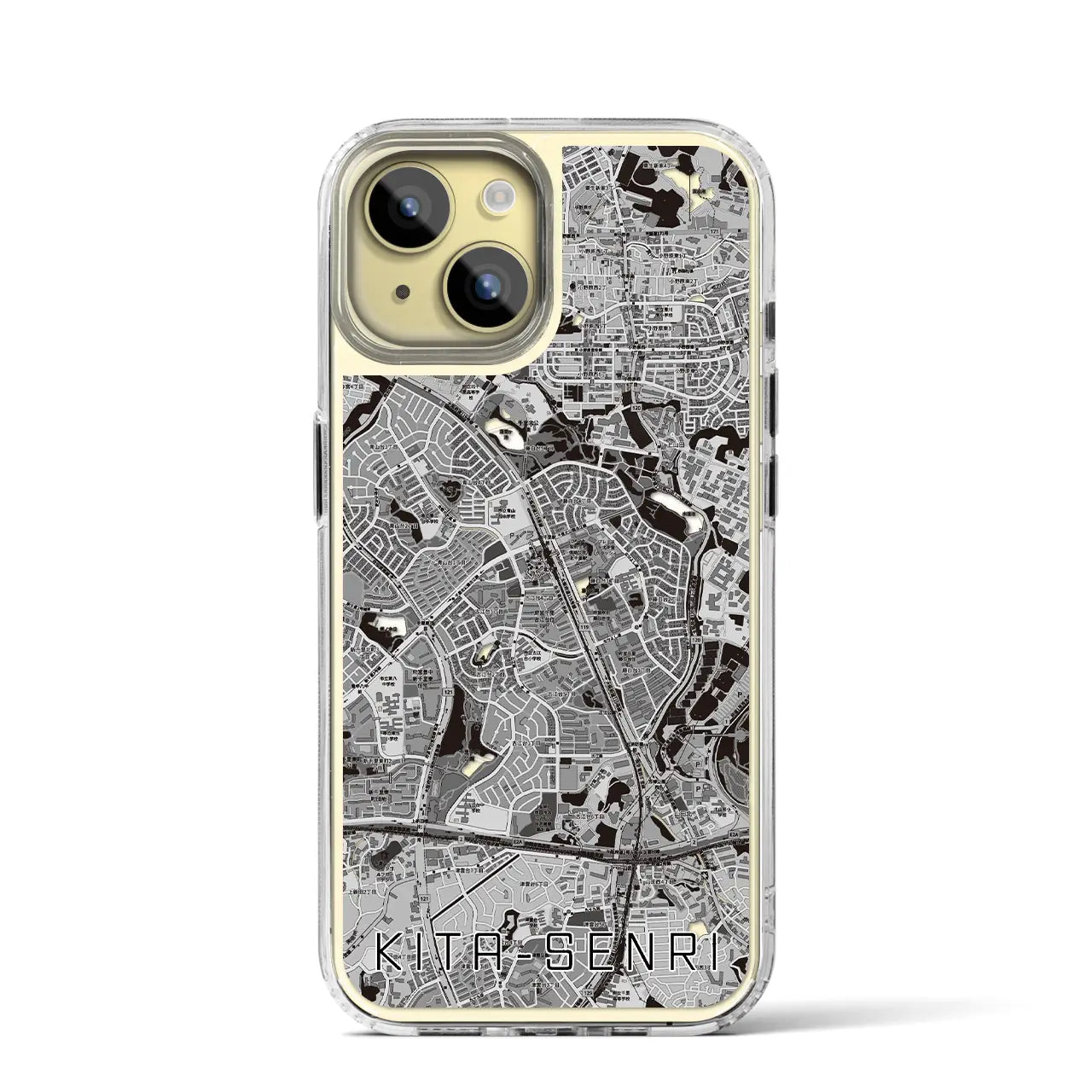 【北千里(大阪府)】地図柄iPhoneケース(MagSafeタイプ)