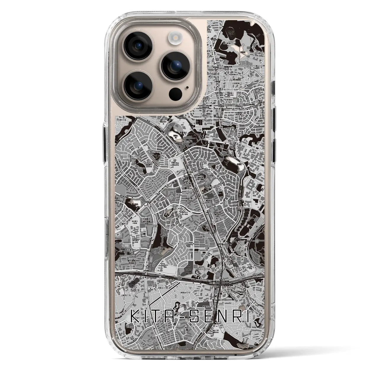 【北千里(大阪府)】地図柄iPhoneケース(MagSafeタイプ)