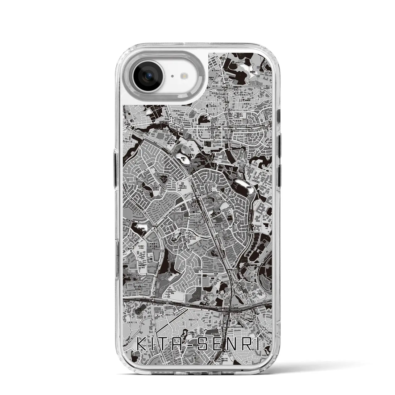 【北千里(大阪府)】地図柄iPhoneケース(MagSafeタイプ)