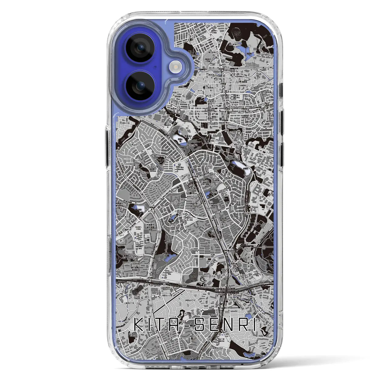 【北千里(大阪府)】地図柄iPhoneケース(MagSafeタイプ)