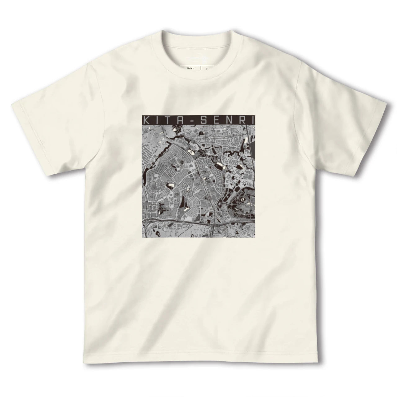 【北千里(大阪府)】地図柄ヘビーウェイトTシャツ