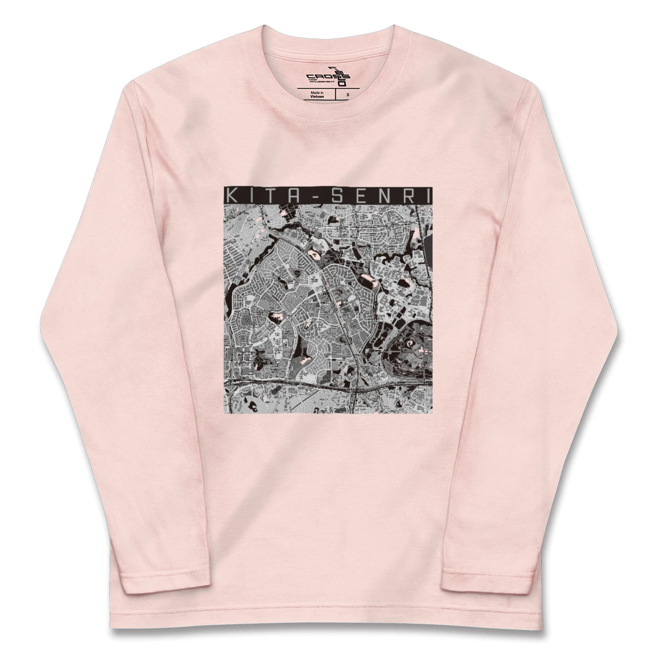 【北千里(大阪府)】地図柄ロングスリーブTシャツ