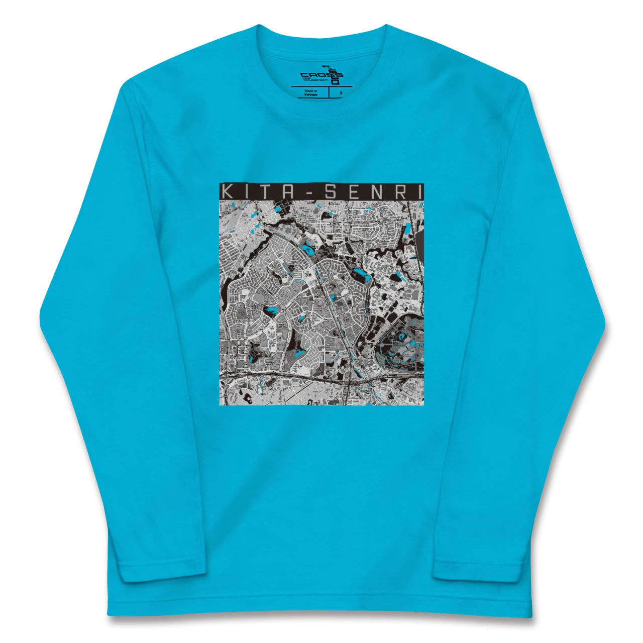 【北千里(大阪府)】地図柄ロングスリーブTシャツ