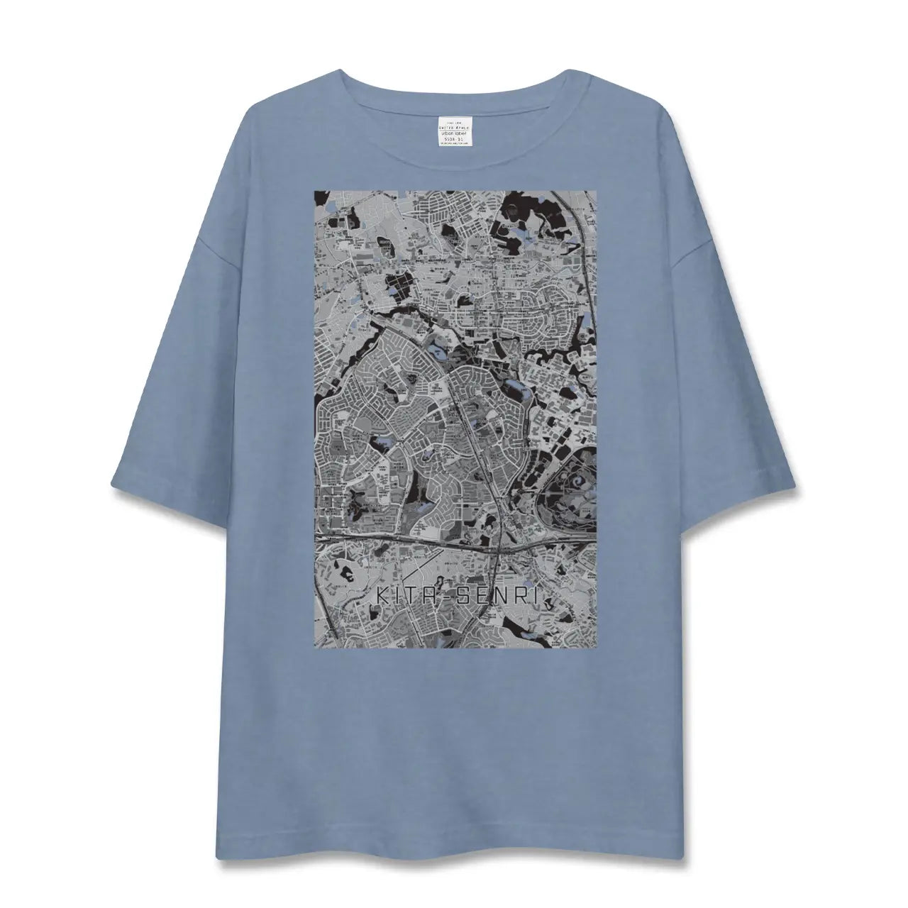 【北千里(大阪府)】地図柄ビッグシルエットTシャツ
