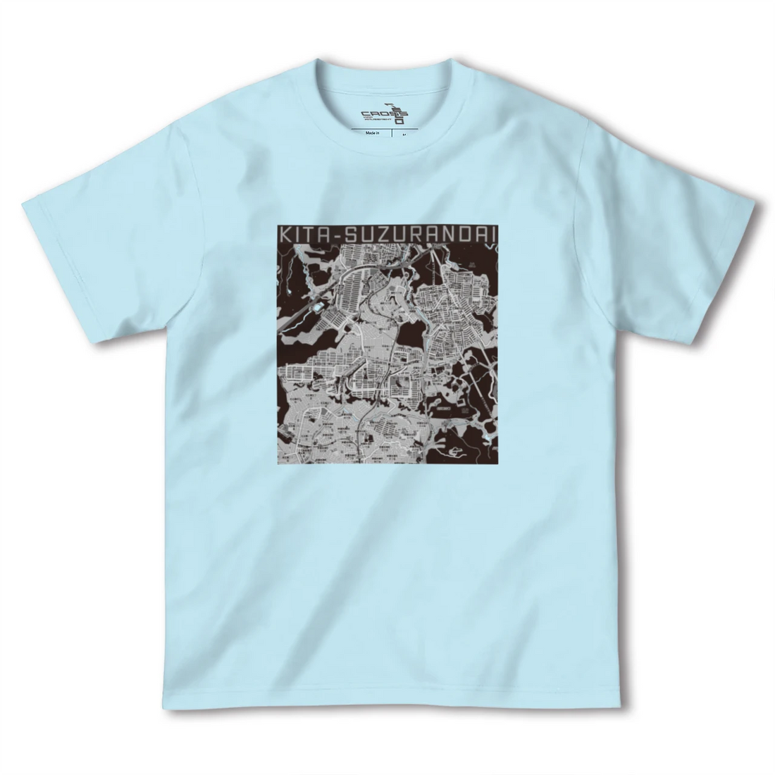 【北鈴蘭台(兵庫県)】地図柄ヘビーウェイトTシャツ