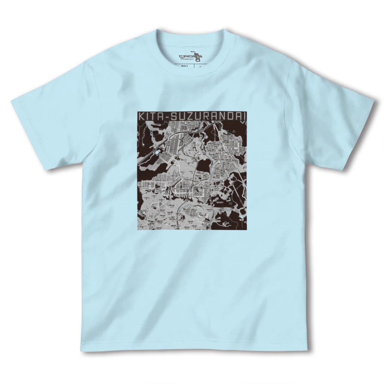 【北鈴蘭台(兵庫県)】地図柄ヘビーウェイトTシャツ