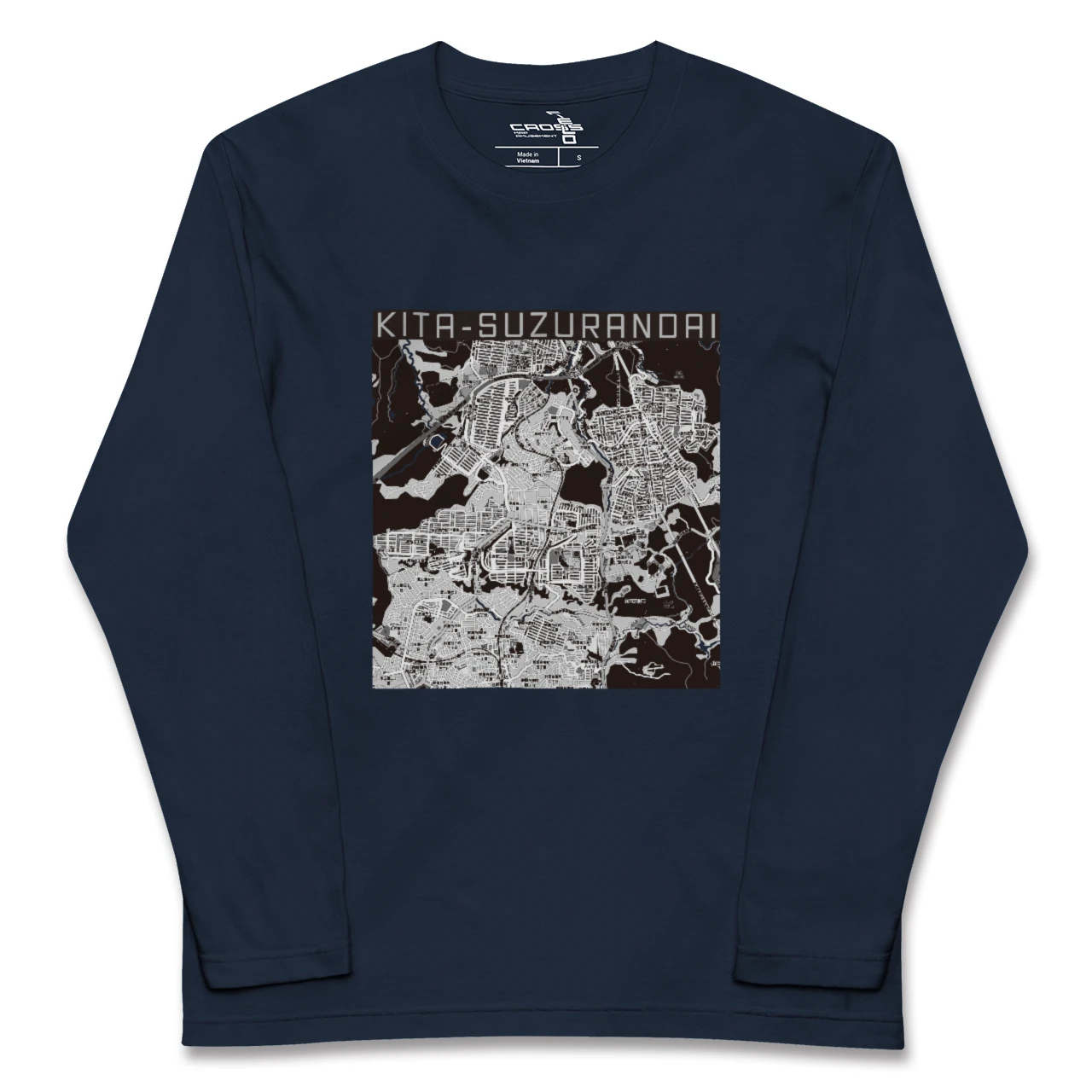【北鈴蘭台(兵庫県)】地図柄ロングスリーブTシャツ