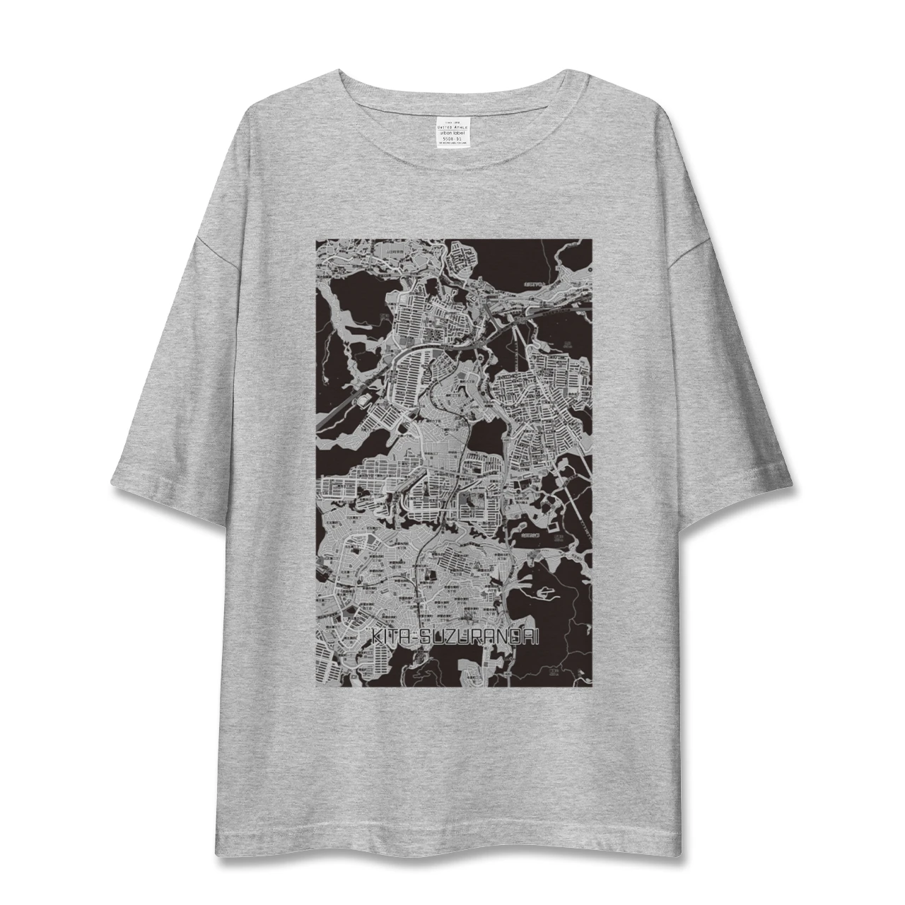 【北鈴蘭台(兵庫県)】地図柄ビッグシルエットTシャツ
