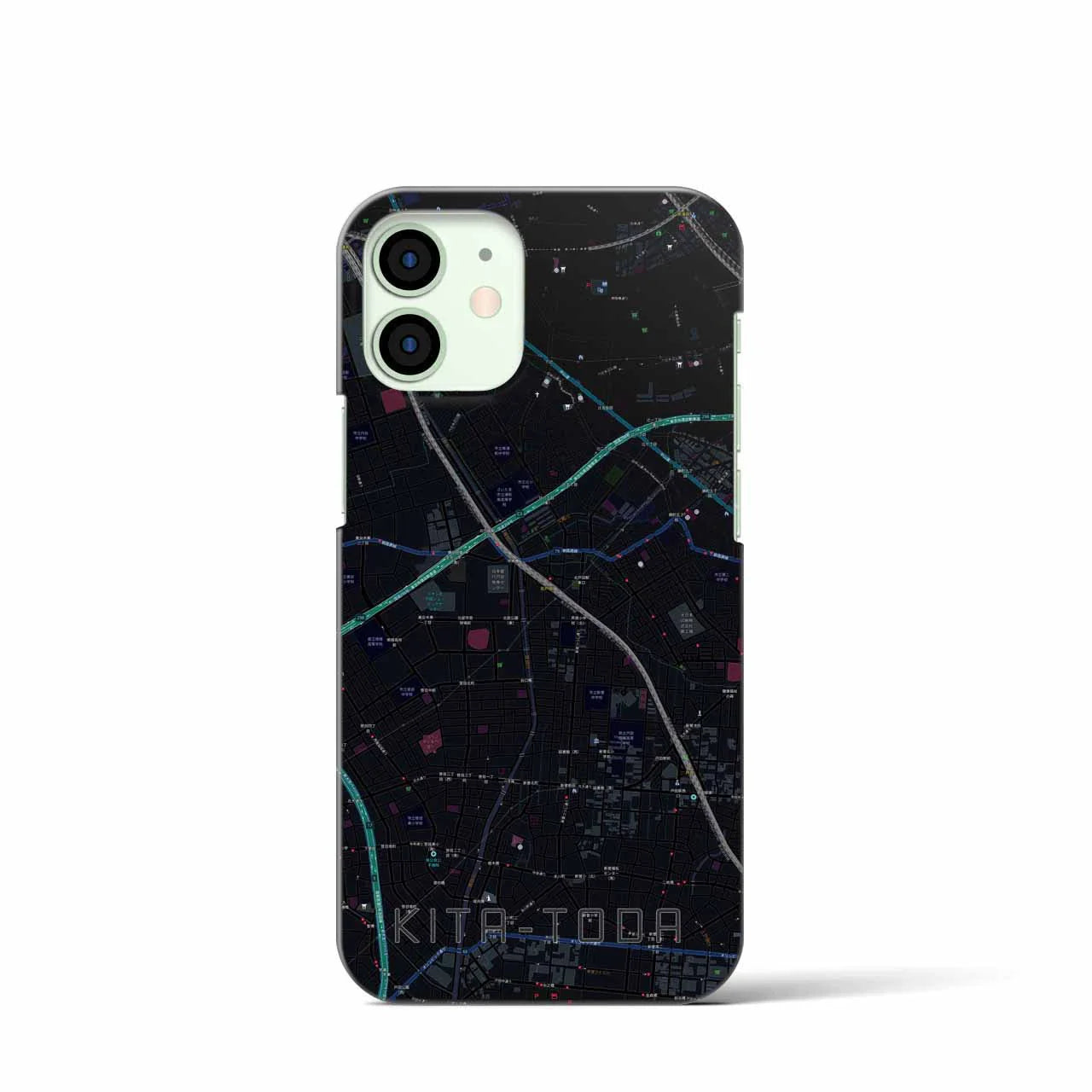 【北戸田(埼玉県)】地図柄iPhoneケース(バックカバータイプ)
