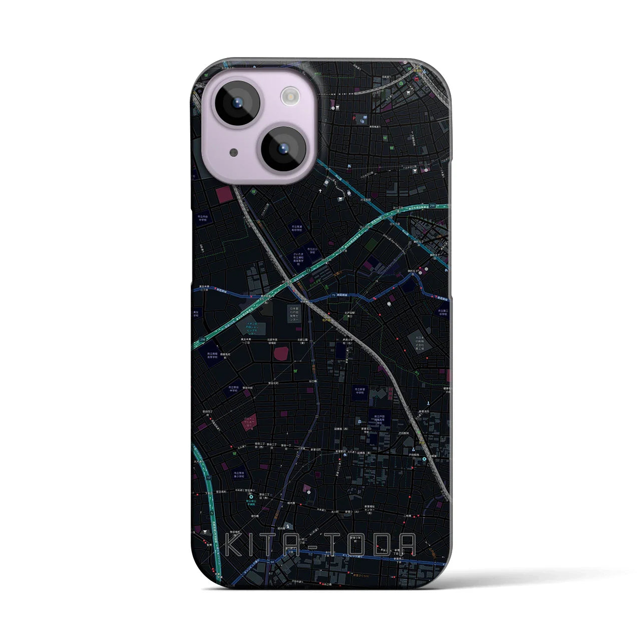 【北戸田(埼玉県)】地図柄iPhoneケース(バックカバータイプ)